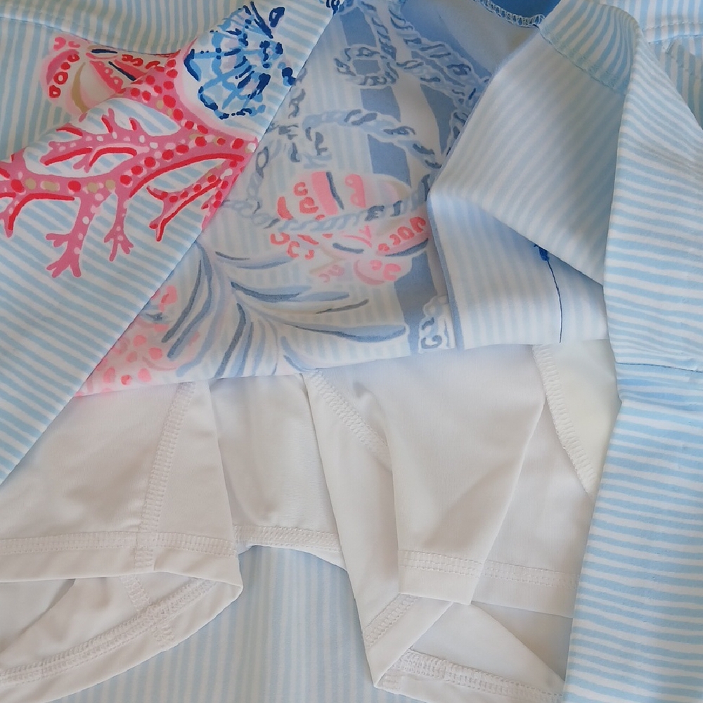 NWT Lilly Pulitzer Blue and Pink Floral Pencil Skirt Nwt - Picture 3 of 5